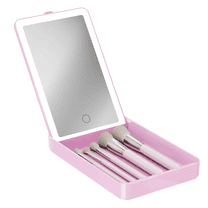 Impressions Vanity Cruise Mini Travel LED Mirror Case for Makeup Accessories and Soft Touch Sensor