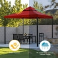 thumbnail image 6 of Yescom 10x10Ft UV30+ Gazebo Replacement Top for 2 Tier Outdoor Canopy Cover Patio Backyard Party Deck Red, 6 of 9