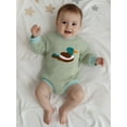 thumbnail image 6 of BemeyourBBs Newborn Baby Boy Mallard Outfit Bubble Romper Sweatshirt Spring Fall Winter Clothes Waffled Stripe Duck Embroidery Long Sleeve Jumpsuit, 6 of 8