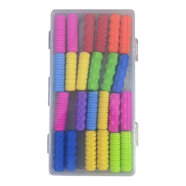 Rubber Texture Pencil Grips For Kids: Suitable For & Anxiety Correct Grip And Improve Focus Multi Color Set Comfortable School