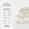 thumbnail image 7 of Noble Linens Delicate Floral Ivory 2-Piece Patterned Duvet Cover Set, Twin, 7 of 7