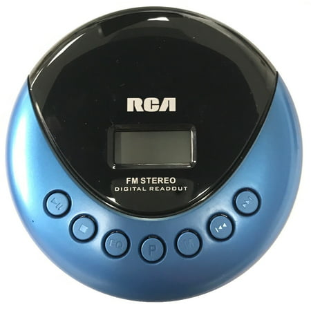 RCA Personal Music CD Player with FM Radio and Skip Protection, RP3013, Blue/Black (Open Box - Like