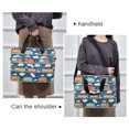 thumbnail image 6 of FORMRS 16" Laptop Bag Carrying Sleeve Case with Handle Travel Shoulder Briefcase, Blue Cute Train Pattern, 6 of 8