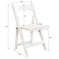 thumbnail image 2 of Upholstered Folding Chair, Space Saving, Easy to Carry, 4PCS, White Shelf & Beige Cushion, Dining Room, 2 of 9