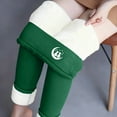 thumbnail image 2 of Women's Thickened Wool Leggings Small Printed Fleece Trousers, 2 of 9