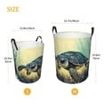 thumbnail image 5 of Fotbe Watercolor Turtle3 Laundry Basket with Handles, Waterproof Large Laundry Hamper, Wash Bag for Corner Dorm, Rolling Laundry Basket with Handles-Medium, 5 of 8