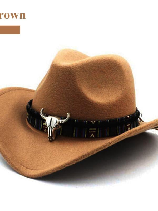 Wool Hat Jazz Hat Wide Brim Cowboy Hat 