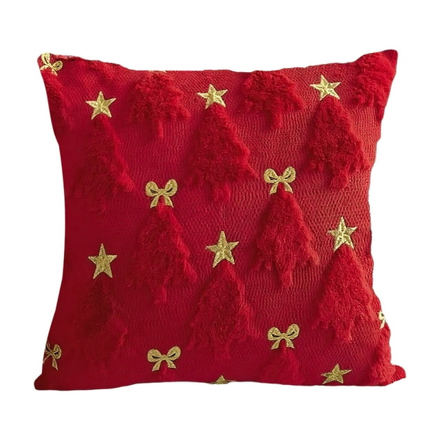Decoraciones de Árbol de Navidad Lámpara de Proyección de Almohada de Navidad Sombra de Almohada de Árbol de Navidad Cojín de Sofá Suave Adecuado para Silla Sofá Sala de Estar Decoración de Navidad De