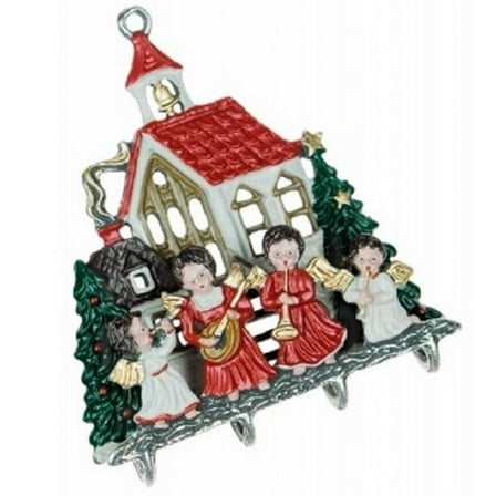 Church with Angels Christmas German 3D Pewter Christmas Ornament Decoration