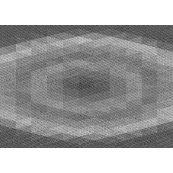 Ahgly Company Machine Washable Indoor Rectangle Transitional Carbon Gray Area Rugs, 2' x 5'