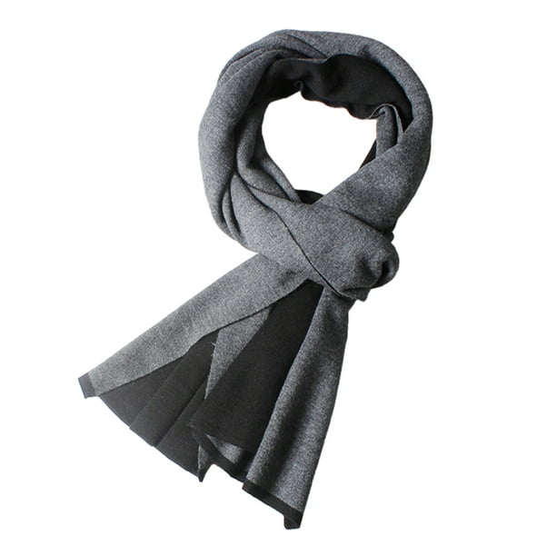 Bufanda de invierno para hombre Bufanda de cachemira a cuadros larga suave y cálida