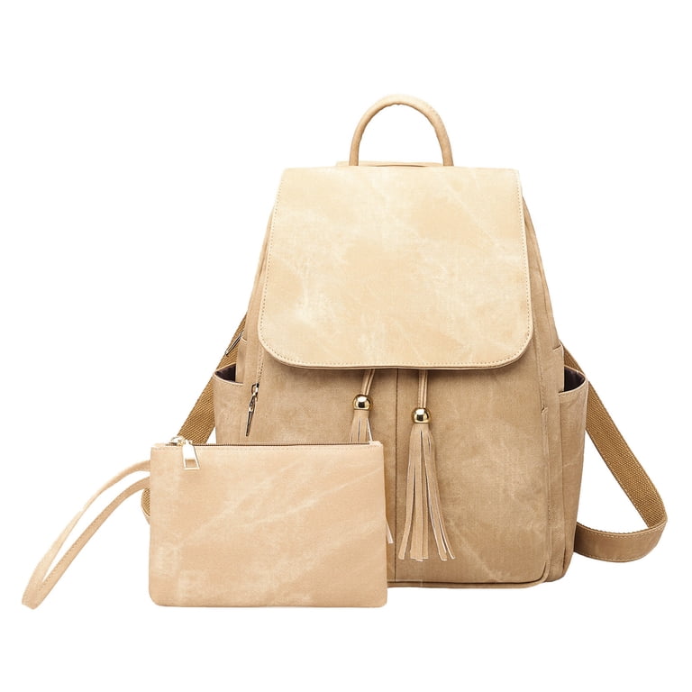 Leather Backpack Purse for Women Fashion Tassel Large Travel Bag Amazon.com: OPAGE Leather Backpack Purse for Women Fashion  main image 3