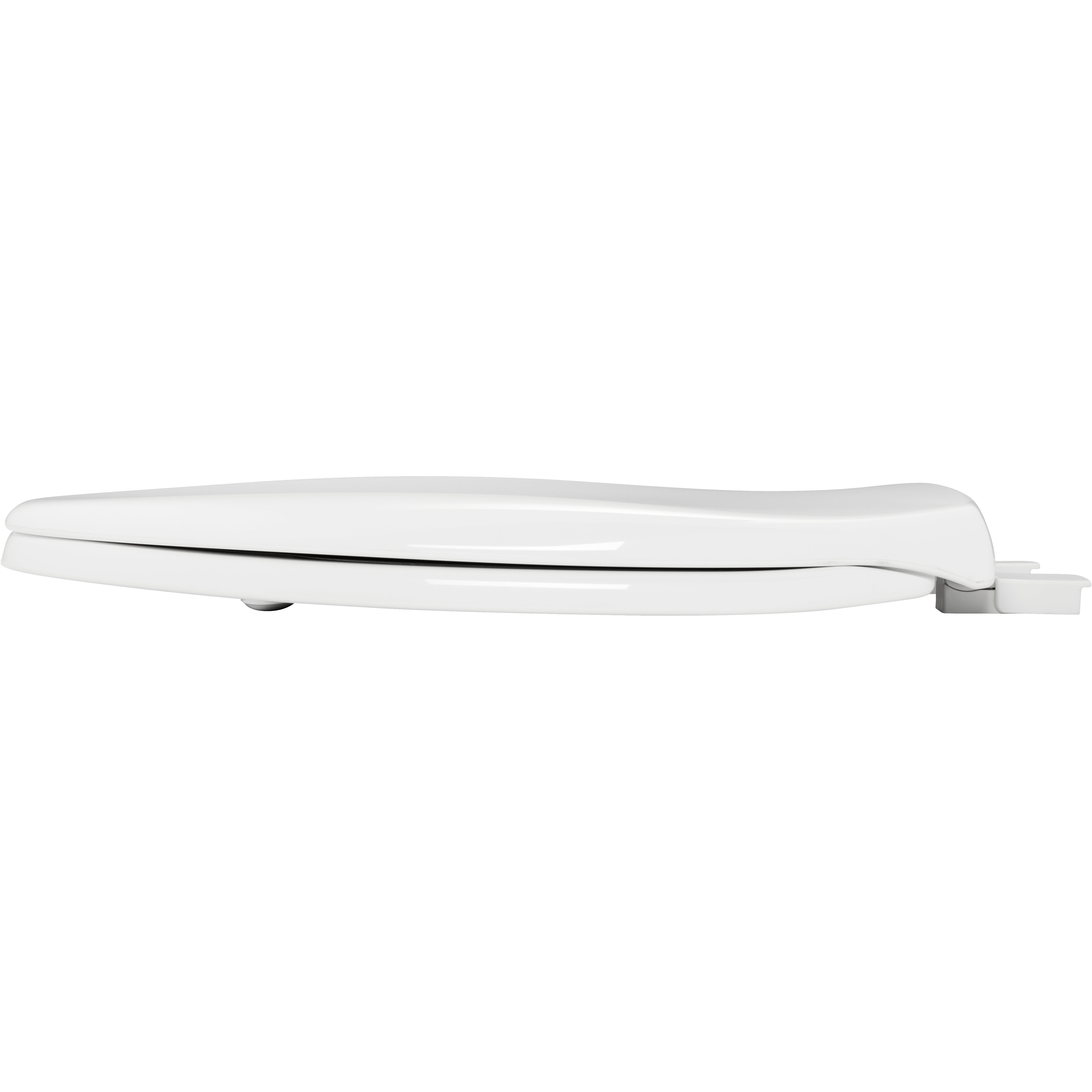 Mayfair Affinity Slow Close Elongated Plastic Toilet Seat in White Never Loosens, Removes for Easy Cleaning and Greater Stability