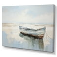 thumbnail image 2 of Designart "Petite Azure And Ivory Lake Boat I" Coastal Boat Wall Art Prints, 2 of 7