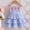 Blue, variant on SGFCWSX Girls Summer Dress Spaghetti Strap Gingham Bow Front Tiered Ruffle Casual Beach Playwear Party Dress Pink Size 9-12 Months