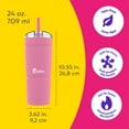 thumbnail image 2 of bubba Envy S Stainless Steel Tumbler, 24 oz (709 ml), Straw Lid, Azalea Powder Coat, 2 of 11