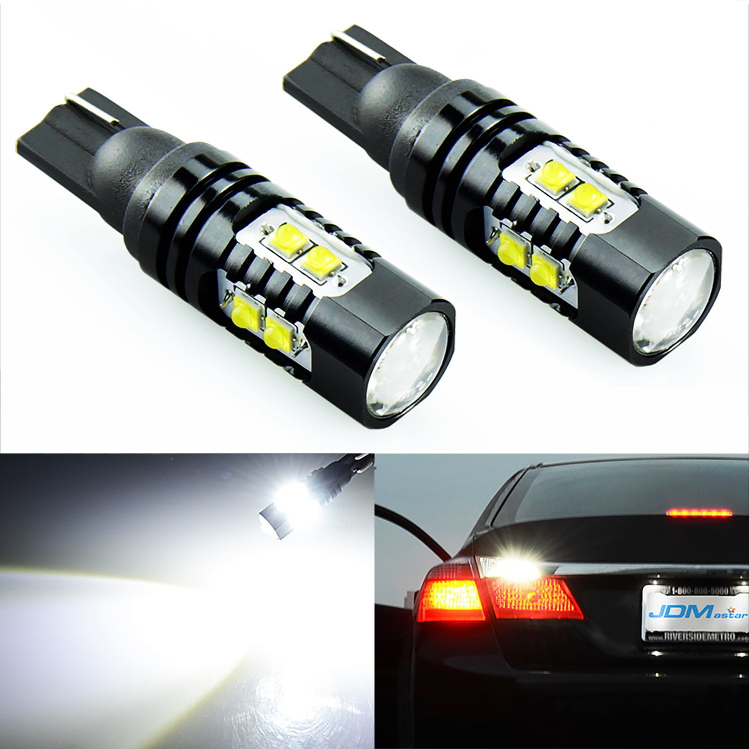 Xenon White JDM ASTAR Extremely Bright Max 50W High Power 1156 7506 LED Light Bulbs for Back Up Reverse Lights 