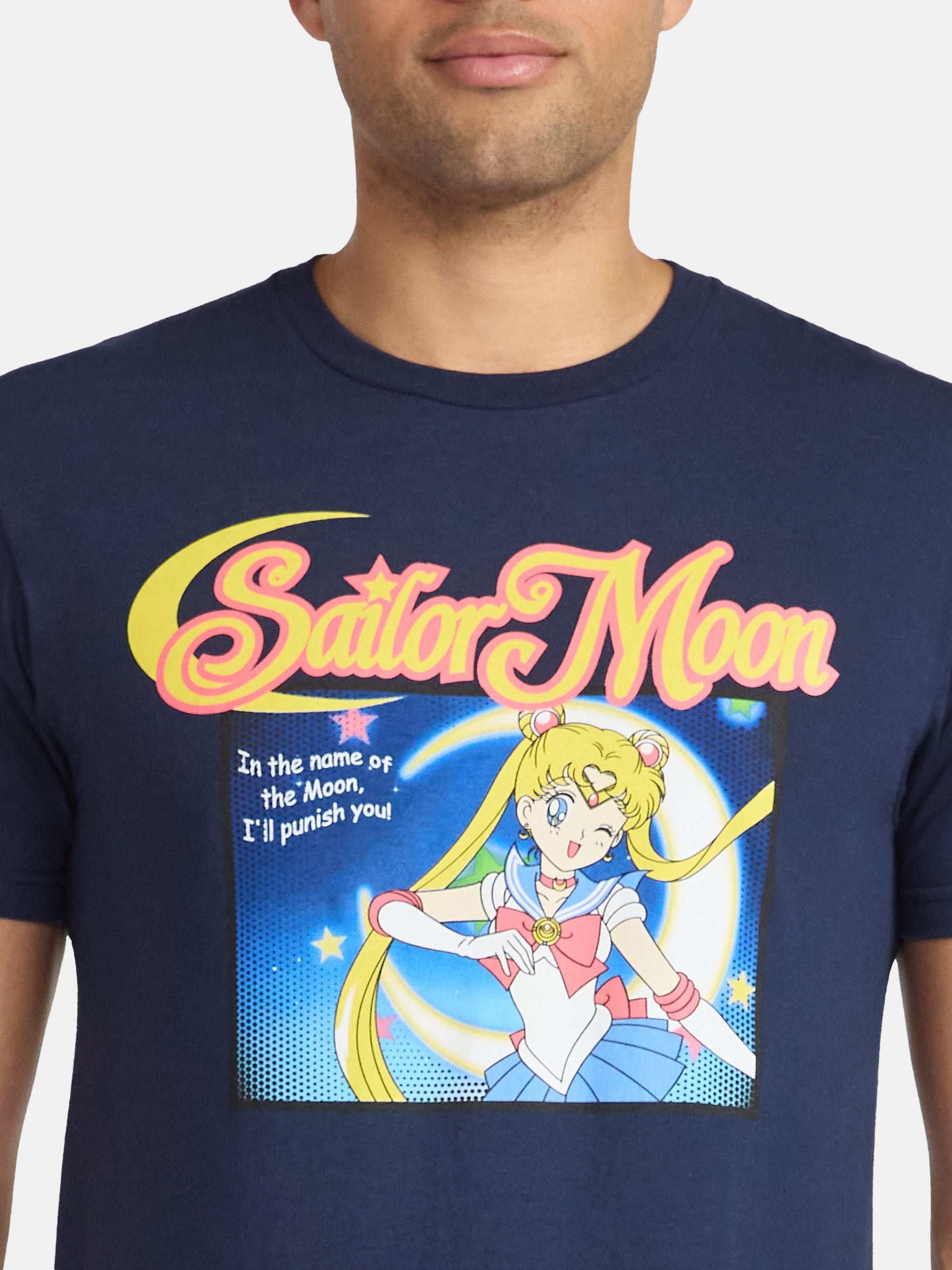 Sailor Moon Men's and Big Men's Graphic Tee with Short Sleeves, Sizes S-3XL