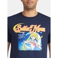 thumbnail image 4 of Sailor Moon Men's and Big Men's Graphic Tee with Short Sleeves, Sizes S-3XL, 4 of 5