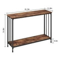 thumbnail image 2 of Console Table, Sofa Tables Narrow Entryway Table with Glass Shelf and Metal Frame, 41.5" Behind Couch Table Industrial Hallway Table for Living Room, Foyer, Bedroom, Retro, 2 of 8