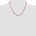 thumbnail image 4 of 925 Sterling Silver Rope Chain Styles Necklace And Rose Vermeil 2.5 mm Diamond-cut 18 inch, 4 of 4