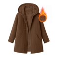 thumbnail image 4 of yillto Womens Fleece Jackets Full Zip up Sherpa Fuzzy Warm Coats Baggy Hooded Jacket for Fall Winter, 4 of 7