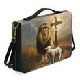 thumbnail image 2 of FOR U DESIGNS Lion Sheep Cross Pattern Bible Cover Case Waterproof Bible Carrying Case Multifunctional Church Bag Bible Protective Bible Carrier Tote Bag Christian Gifts, M, 2 of 7