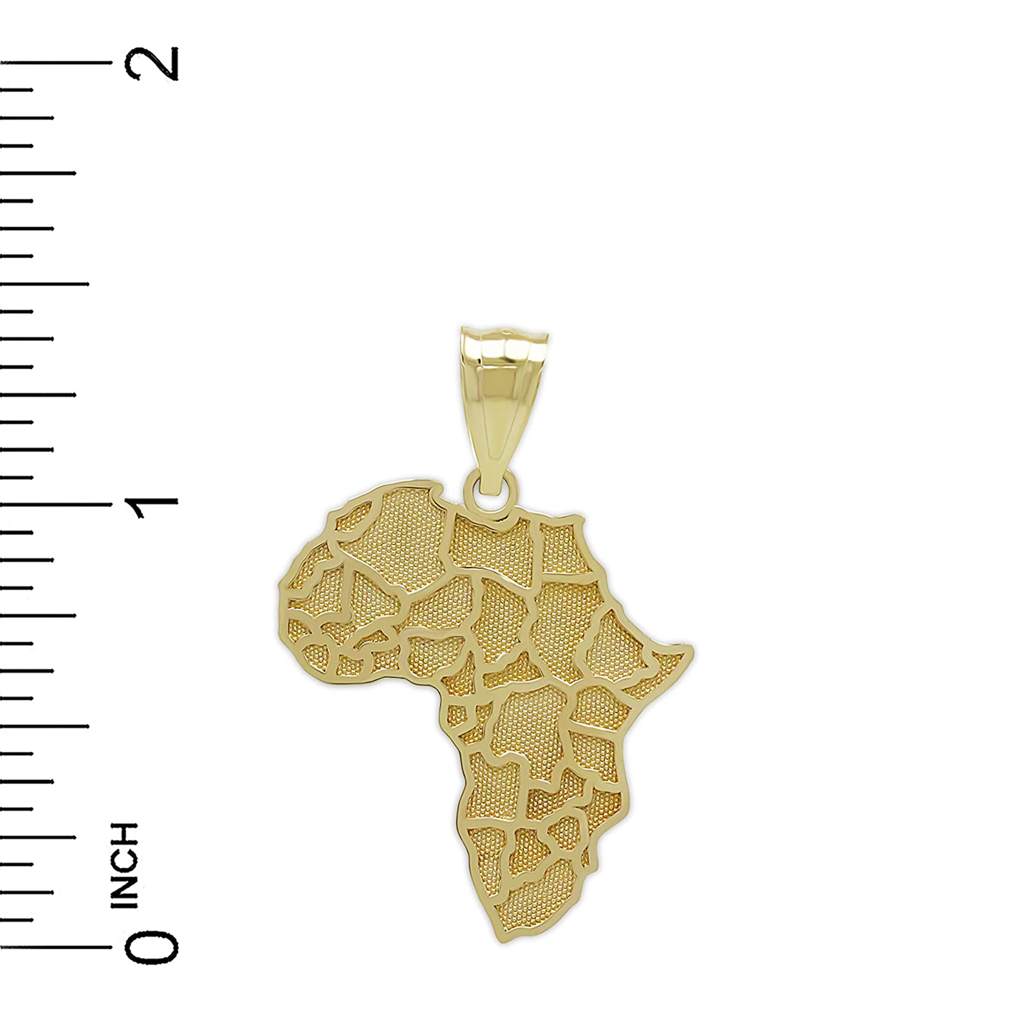 Charm America - Gold Continent of Africa Charm - 10 Karat Solid Gold