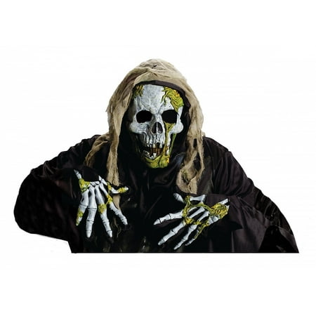 Skeleton Zombie Mask & Gloves Set