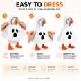 thumbnail image 4 of KuKeDi 2 Pack 7 inch Mini Goose Outfits, White Hooded Cape Clothes for Decorative Goose, 4 of 7