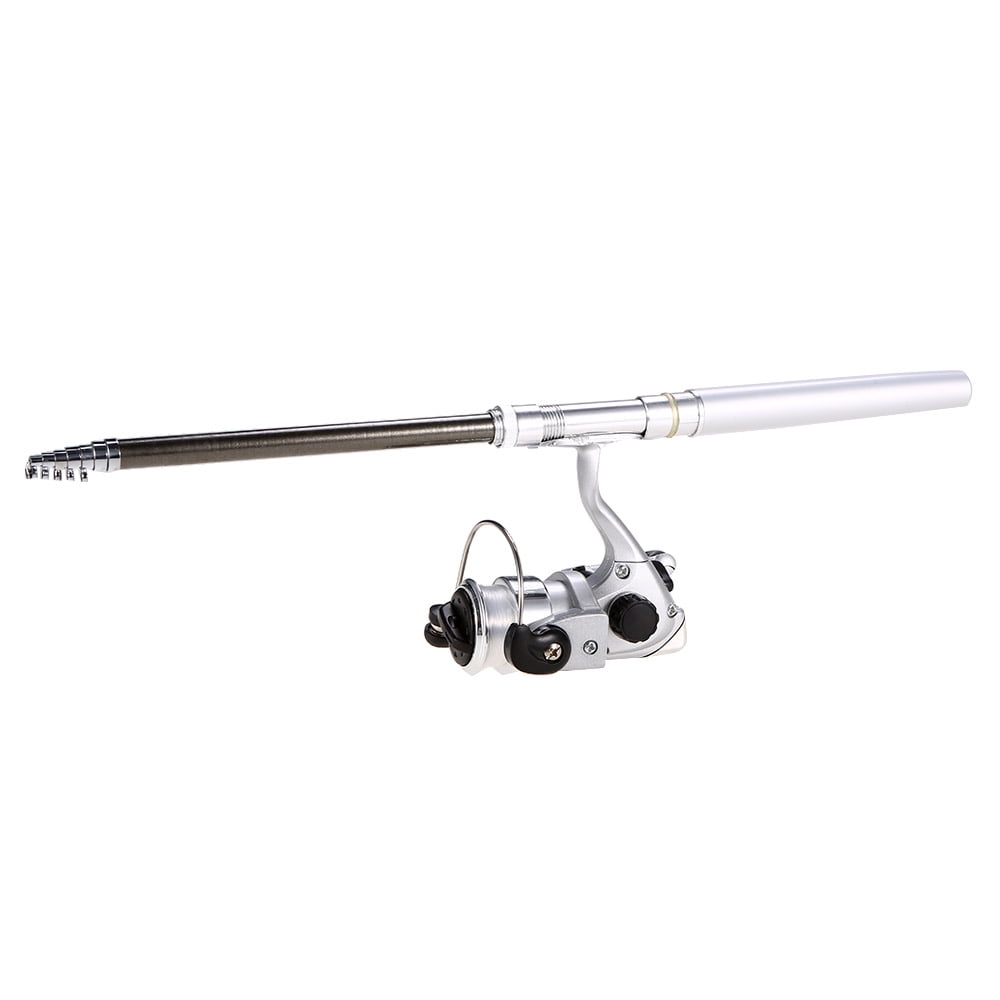 Pen Fishing Rod and Reel Combo Set Mini Telescopic Pocket Fishing Rod Spinning Reel Fishing Line Soft Lures Baits Jig Hooks