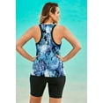 thumbnail image 2 of Swim 365 Women's Plus Size Longer-Length Racerback Tankini Top, 2 of 6