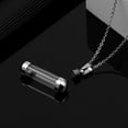 thumbnail image 5 of Gift For Ash Sand Openable Screw Cap Steel Chain Perfume Jars Lucky Charm Wishing Bottle Pendant Glass Vial Necklace 4.1CMX1.1CM, 5 of 8