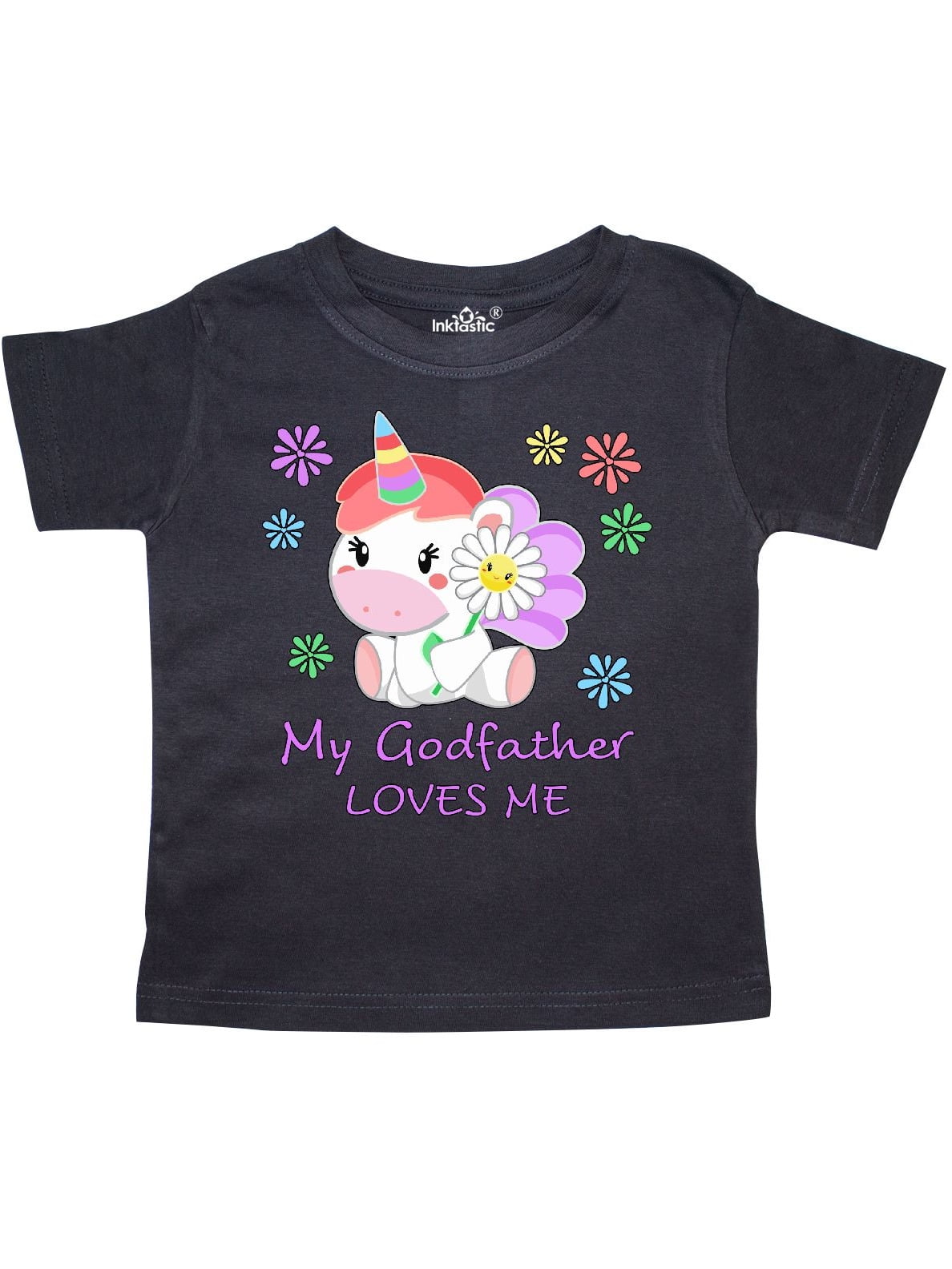 Cute Unicorn Toddler Long Sleeve T-Shirt inktastic Most Magical Goddaughter