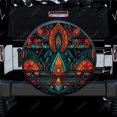 thumbnail image 2 of Abstract Colorful Tribal Totem Polyester Universal Spare Wheel Tire Cover Custom Tire-Covers for Trailer RV SUV Truck Camper, 2 of 5