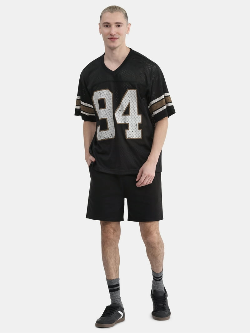 No Boundaries Men's Mesh Short Sleeve Jersey XS to 5XL V-Neck