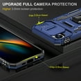 thumbnail image 5 of Dteck Case for iPhone 16e / iPhone 17e,Shockproof Rugged Case with Slide Camera Cover Rotated Ring Kickstand Military-Grade TPU+PC Back Phone Case for iPhone 16e/17e,Navyblue, 5 of 7