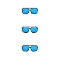 thumbnail image 4 of sweethay Gafas ópticas Gafas con borde negro Accesorios de ropa de moda Estilo para protección de ojos Negro con borde azul Type1 NO1, 4 of 6