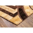 thumbnail image 3 of LBaiet 2' x 3' Brown and Beige Color Block Shag Rectangular Scatter Area Throw Rug, 3 of 4