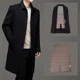 thumbnail image 3 of Abrigo largo de invierno de lujo para hombre, abrigo de lana, especialmente negro, abrigo de plumón de ganso grueso para invierno, ropa de diseñador para hombre, 3 of 3
