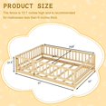 thumbnail image 2 of DreamBuck Full Size Floor Bed with Door and Fence for Montessori Floor Bed with Slats and Safety Guardrails, Wood Floor Bed Frame, Full Bed Frame for Girls, Boys, No Box Spring Needed, 2 of 8