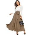 thumbnail image 6 of Sngxgn Skirt for Women Pleated High Waist Skater Skirt Skirts(Khaki,XL), 6 of 8