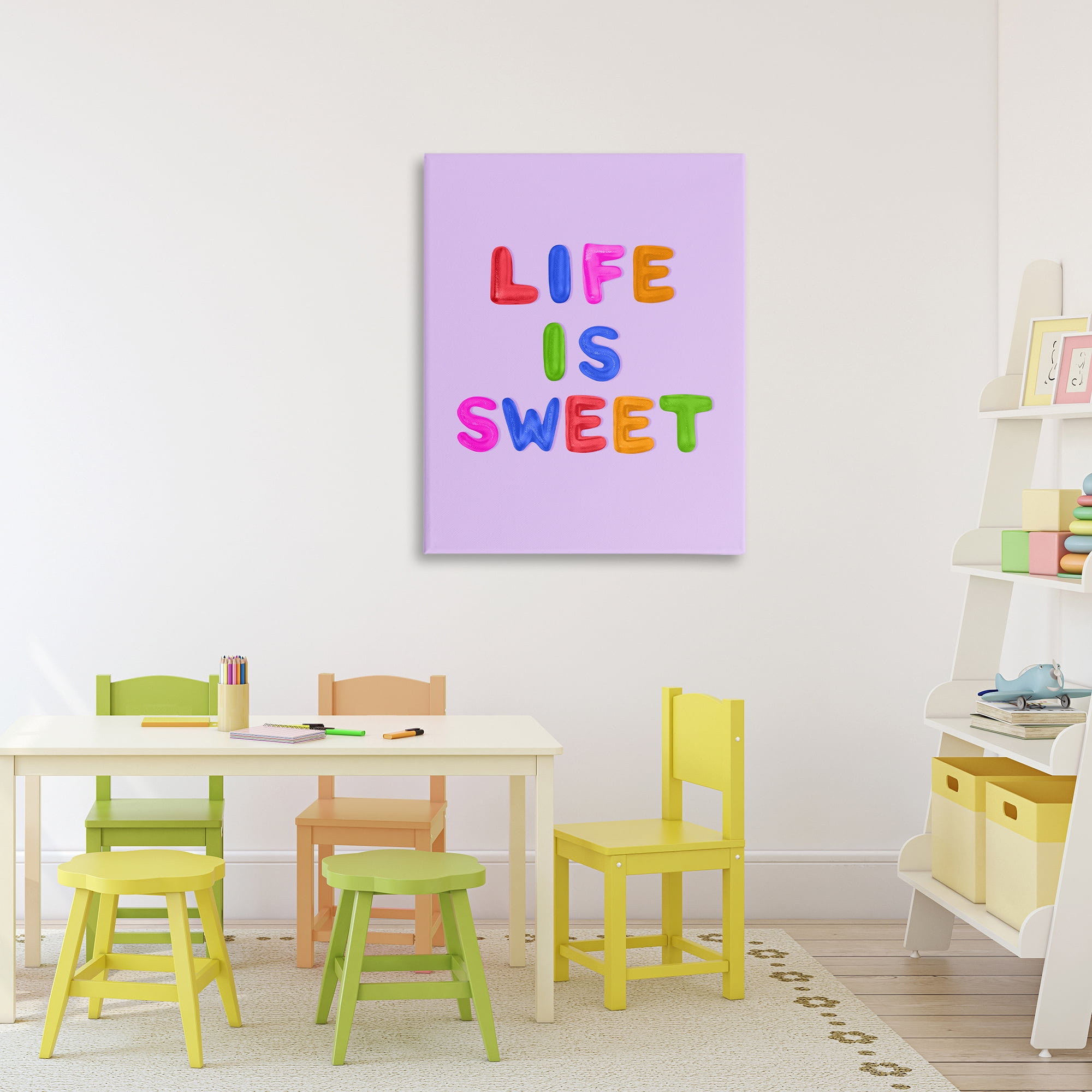 Stupell Industries Life Is Sweet Gummies Canvas Wall Art, design by LISH Creative