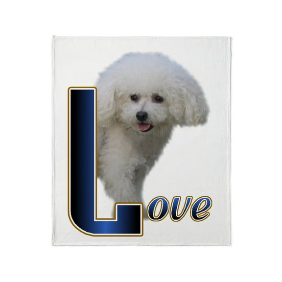 CafePress - Bichon Frise Love Throw Blanket - Soft Fleece Throw Blanket, 50"x60" for All Ages