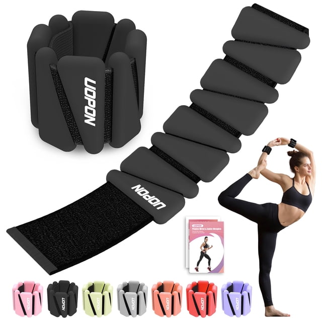 Pesas para tobillo y muñeca para mujer, juego de 2, brazaletes con peso de silicona ajustables, pulsera de peso con tiras ultraduraderas, 4 libras para yoga, pilates, barra, caminar, entrenamiento de