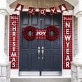thumbnail image 4 of DEELLEEO 3Pcs Christmas Decorations for Home - Modern Farmhouse Decor - MERRY CHRISTMAS HAPPY NEW YEAR Red Buffalo Check Plaid Porch Signs - Xmas Banners for Outdoor Front Door Living Room Kitchen, 4 of 7