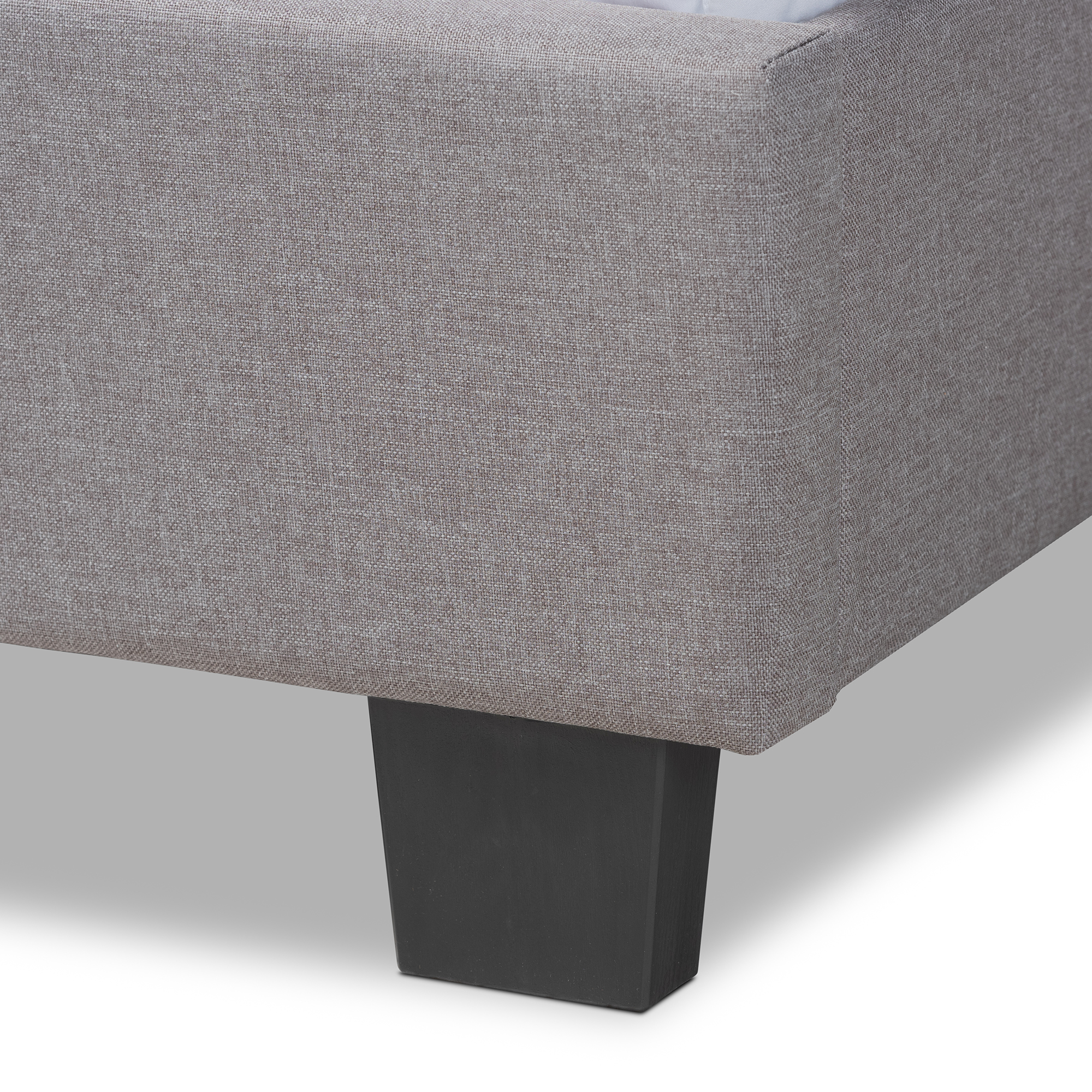 Baxton Studio Ansa Modern and Contemporary Gray Fabric Upholstered Twin Size Bed