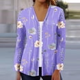 thumbnail image 1 of Puntoco Blusa tipo cárdigan con estampado cómodo e informal de manga larga para mujer Puntoco Puntoco-1, 1 of 5