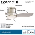thumbnail image 3 of Minka-Aire Concept™ II - LED 44" Ceiling Fan with 3 blades - Brushed Nickel w/ Extra Wall Control - F518L-BN-W, 3 of 3