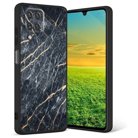 Dark-Marble-215 Phone Case, Degined for Samsung Galaxy A12 Case Men Women, Flexible Silicone Shockproof Case for Samsung Galaxy A12